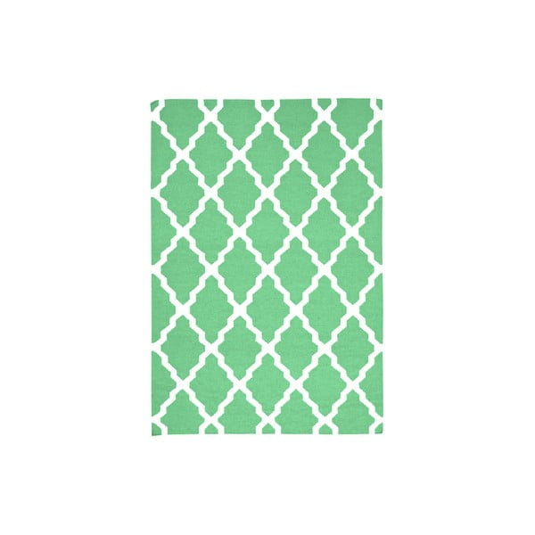 Ručně tkaný koberec Kilim Design Four Green, 200x290 cm
