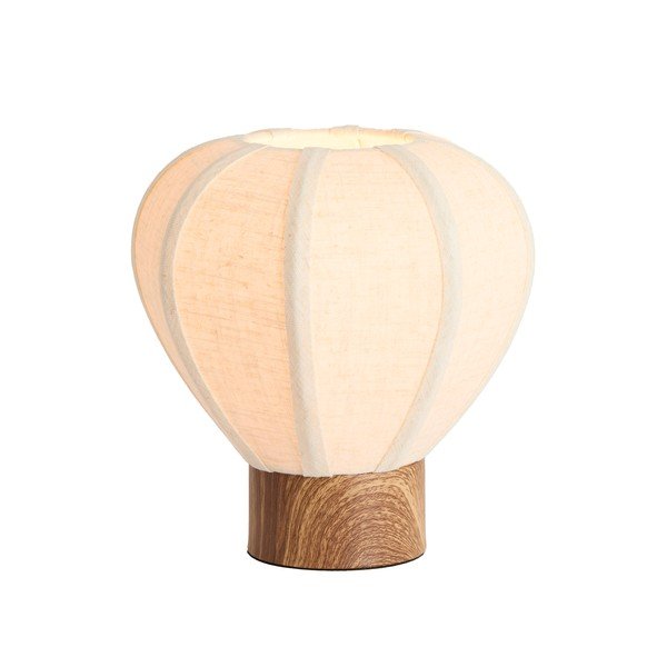 Кремава метална настолна лампа с текстилен абажур (височина 23,5 cm) Kyzo – Light & Living-image-1