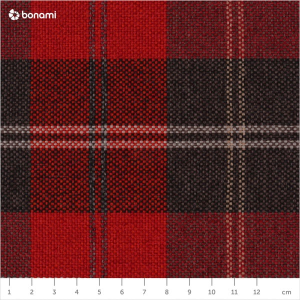 Червен кариран ушан реколта фотьойл Lorris - Max Winzer-image-1