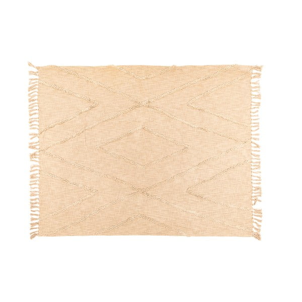 Бежова памучна покривка за двойно легло 250x260 cm Sahara - Tiseco Home Studio-image-1