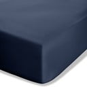 Тъмносин еластичен чаршаф от перкал 150x200 cm Easy Iron Percale – Catherine Lansfield