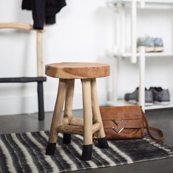 Стол от тиково дърво Harry - White Label-image-1