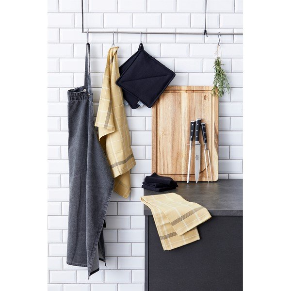 Жълта памучна кухненска кърпа Геометрична, 50 x 70 cm Minimal - Södahl-image-4