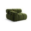 Зелен модул за диван от букле (ляв ъгъл) Bellis – Micadoni Home