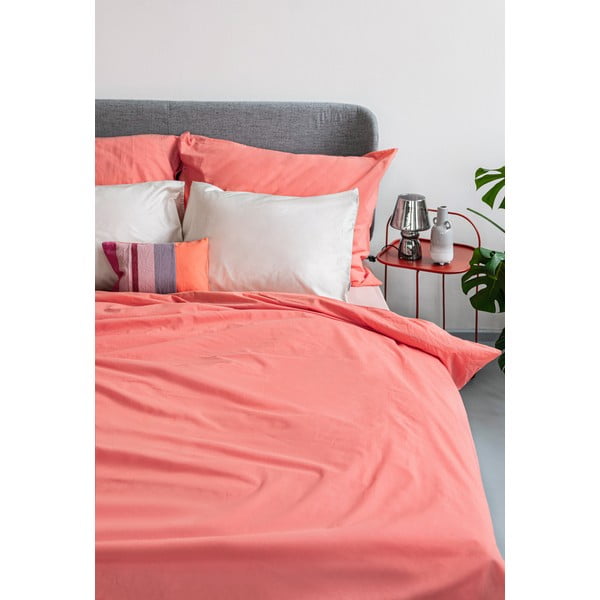 Коралово розово памучно спално бельо за двойно легло , 200 x 220 cm - Bonami Selection-image-4