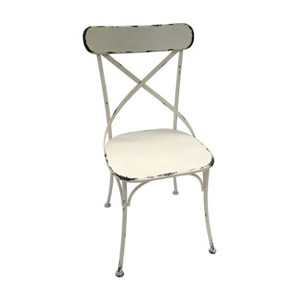 Bílá kovová židle InArt Antique