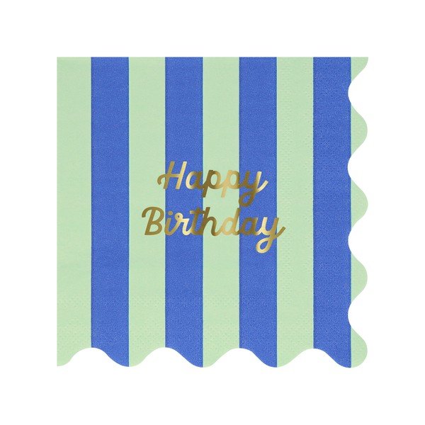 Хартиени салфетки в комплект 16 бр. Happy Birthday – Meri Meri-image-2
