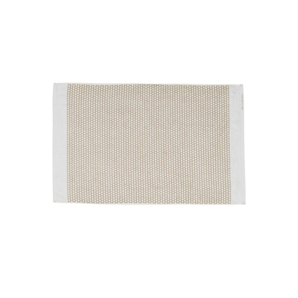 Текстилна постелка за баня в бяло и бежово 50x80 cm Grid - Mette Ditmer Denmark