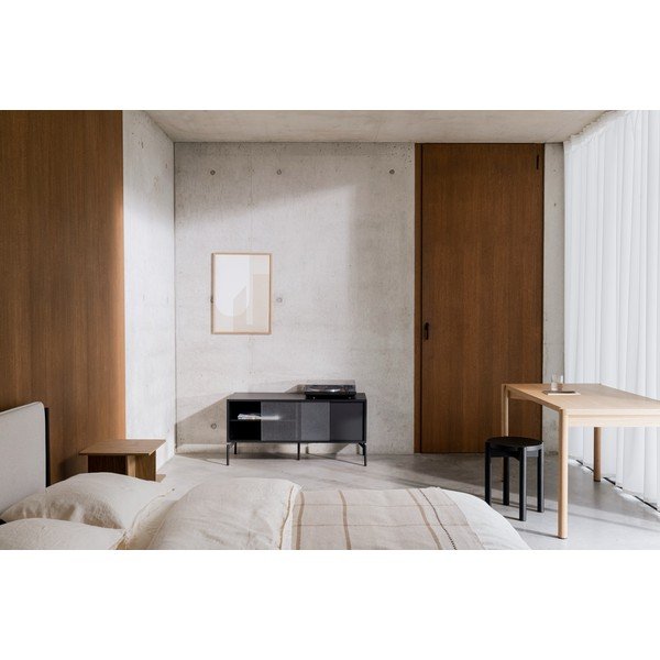 Черна маса за телевизор 116x55x42 cm Met Mini – noo.ma-image-4