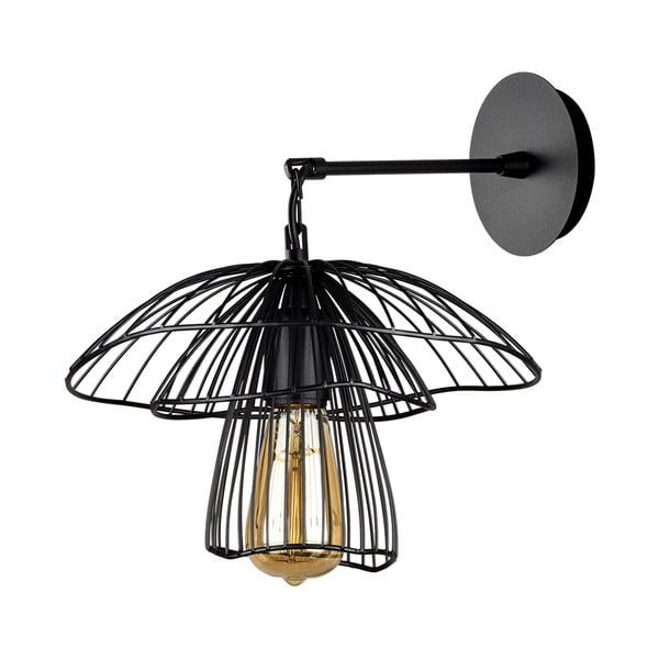 Черна стенна лампа, височина 36 cm Root - Squid Lighting-image-3