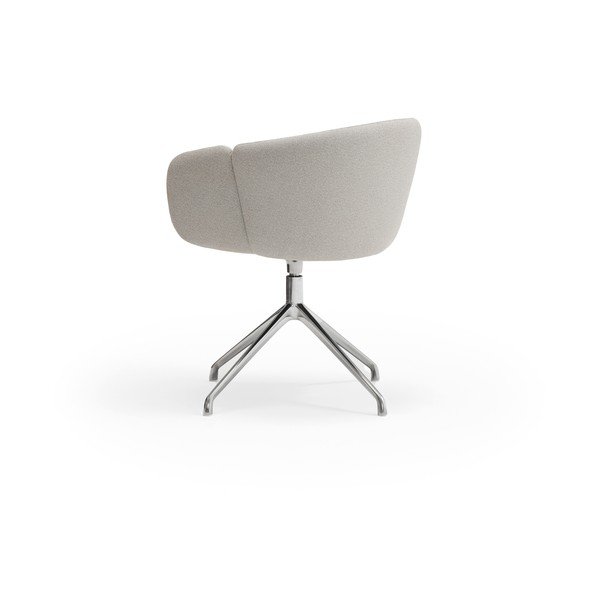 Светлосив тапициран трапезен стол с подлакътници Add – Teulat-image-4