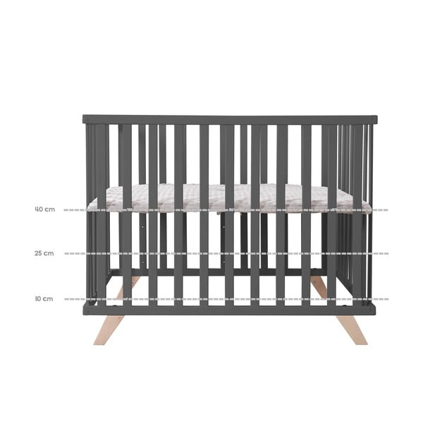 Тъмно сива кошара от букова дървесина 75x100 cm Lil Planet - Roba-image-3