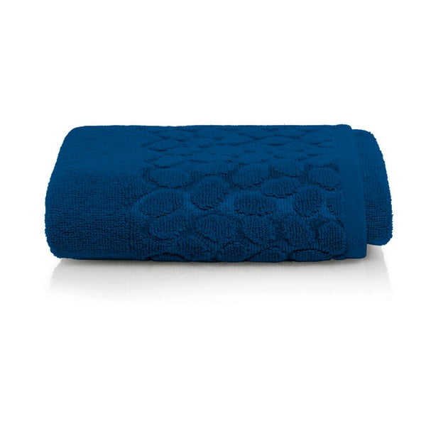 Tmavě modrý bavlněný ručník Maison Carezza Ciampino, 50 x 90 cm
