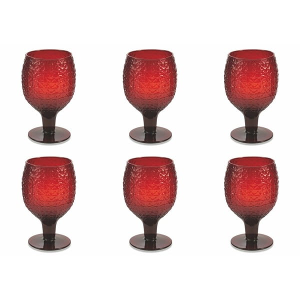 Комплект от 6 тъмночервени чаши Karma Calici, 300 ml - Villa d'Este