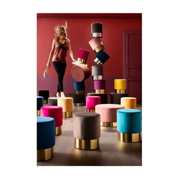 Лилава табуретка , ∅ 35 cm Cherry - Kare Design-image-3