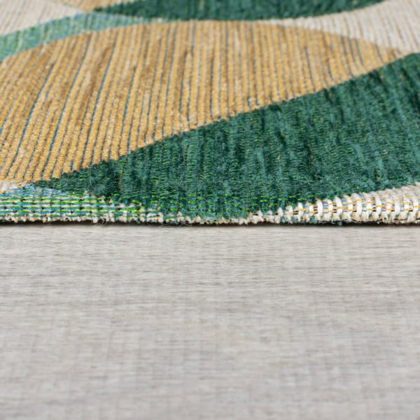 Жълто-зелена пътека 60x230 cm Carlos Circle Geo – Flair Rugs-image-4