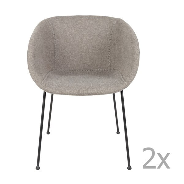 Комплект от 2 сиви стола Feston - Zuiver