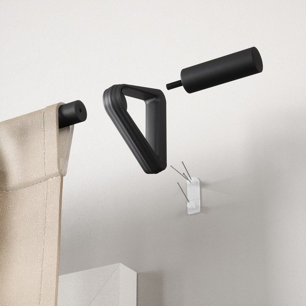 Матово черно стоманен разширяем прът за завеси 107 - 305 cm Trinity – Umbra-image-4