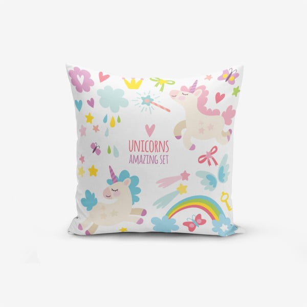 Калъфка за възглавница със смес от памук , 45 x 45 cm Unicorn Child - Minimalist Cushion Covers