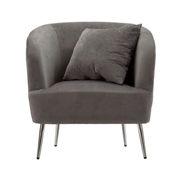 Сиво кадифено кресло Silvery – Mauro Ferretti-image-2