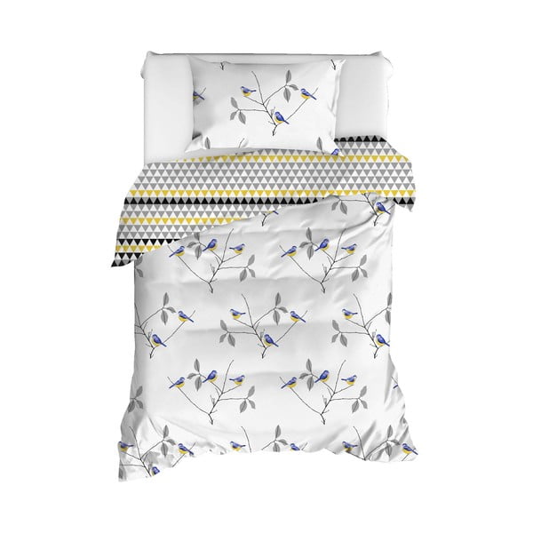 Памучно спално бельо за единично легло Ranforce, бяло, 140 x 200 cm Pavlina - Mijolnir