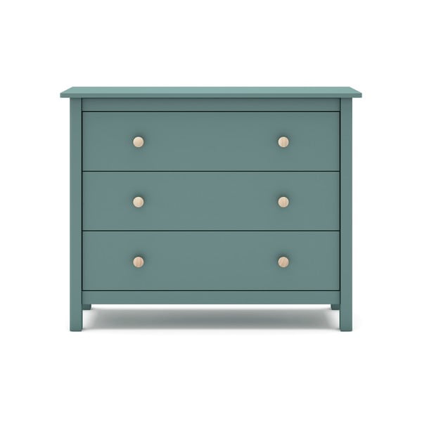 Нисък детски скрин от борова дървесина в цвят бензин 100x80 cm Max - Marckeric-image-3