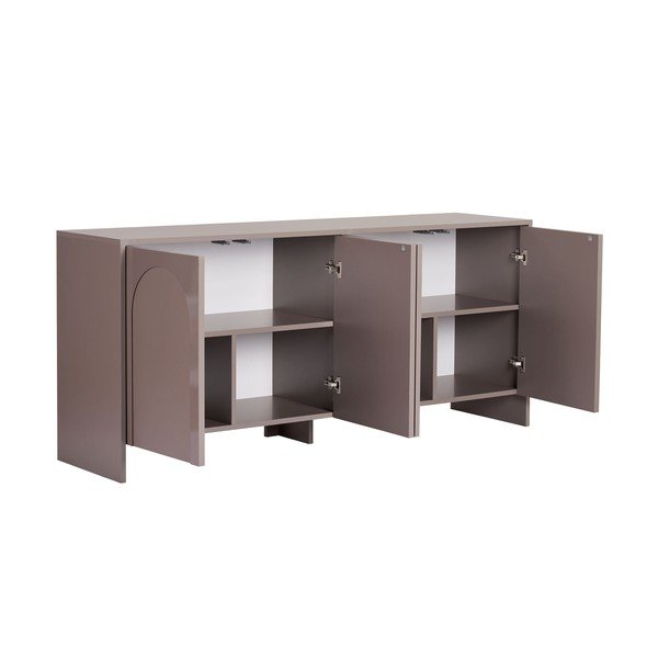 Кафяво-сив скрин 180x80x45 cm Arlen  – Kalune Design-image-4