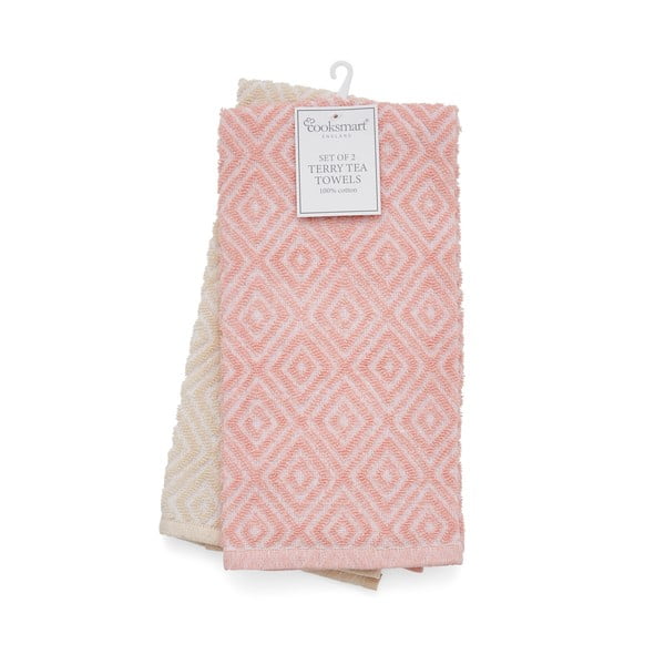 Комплект от 3 памучни кърпи за чай , 45 x 65 cm Diamond - Cooksmart ®