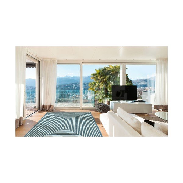 Син килим за открито , 133 x 190 cm Braid - Floorita-image-4