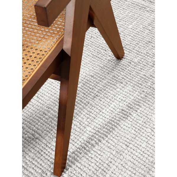 Светлосив двустранен/ръчно изработен ютен кръгъл килим ø 160 cm Bouclé Jaipur – Hanse Home-image-4