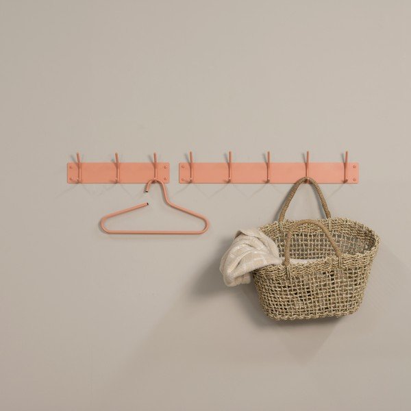 Метална стенна закачалка в цвят сьомга 40 cm Fusion – Spinder Design-image-4