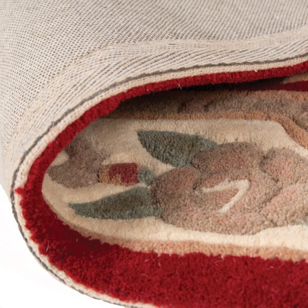 Червен вълнен килим , 120 x 180 cm Aubusson - Flair Rugs-image-4