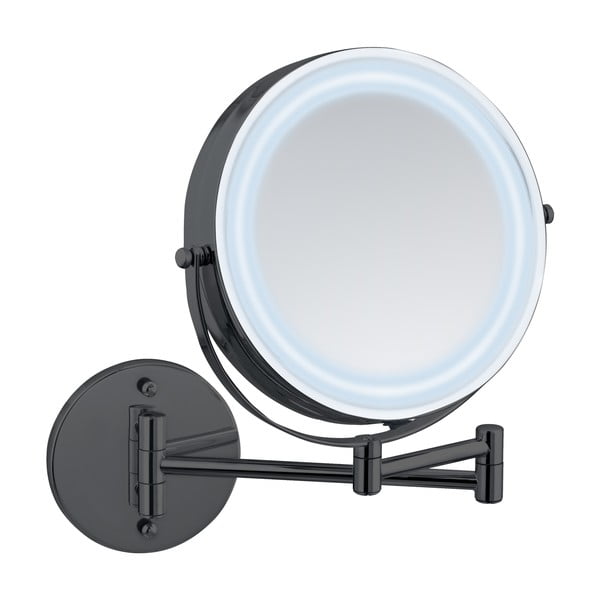 Козметично увеличително огледало със светлина (увеличение 5x) ø 25,5 cm Lumi – Wenko