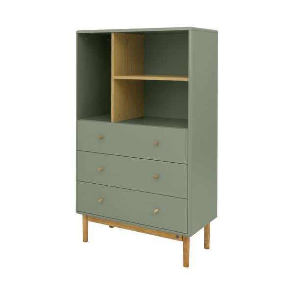 Зелен шкаф за книги 80x134 cm Color Living - Tom Tailor-image-2