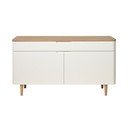 Нисък скрин, изработен от дървесина от бял дъб Amalfi - Unique Furniture