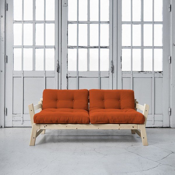 Rozkládací pohovka Karup Step Natural/Orange-image-1