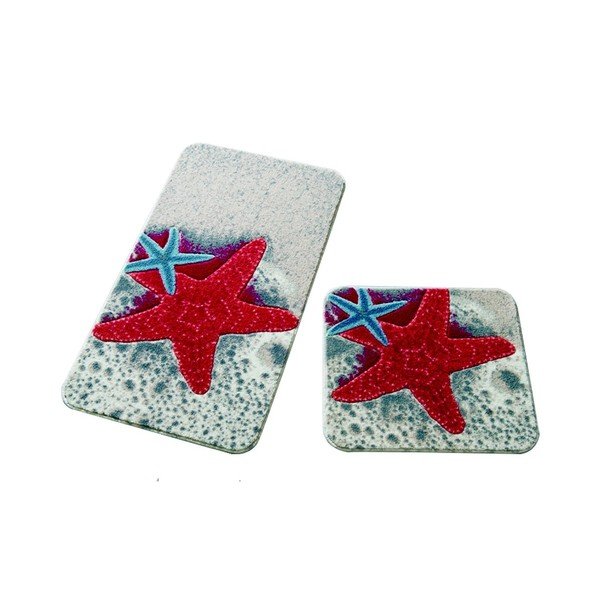 Sada 2 koupelnových předložek Confetti Bathmats Starfish