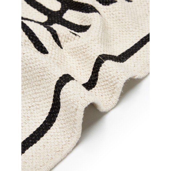 Бежов и черен ръчно тъкан памучен килим , 70 x 140 cm Rita - Westwing Collection-image-2