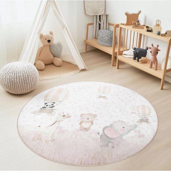 Детски килим подходящ за пране ø100 cm Dainty Animals – Mila Home-image-1