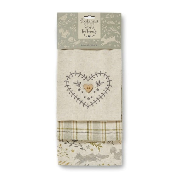 Чаени кърпи и кърпа за съдове в комплект от 4 бр. Woodland – Cooksmart ®-image-3