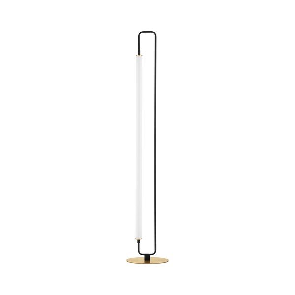Бяла/матово черно метална LED подова лампа (височина 150 cm) Wetro – Nova Luce