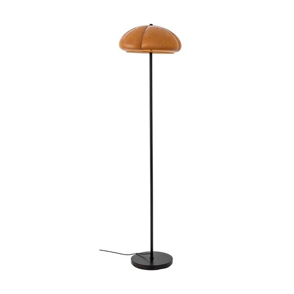 Подова лампа в цвят жълта охра със стъклен абажур (височина 157 cm) Kinoko – Bloomingville