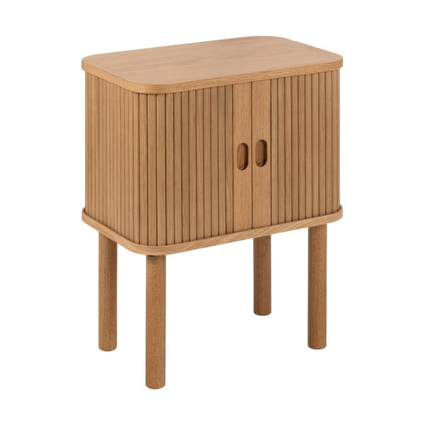 Нощно шкафче от дъб  в естествен цвят Langley – Actona-image-2