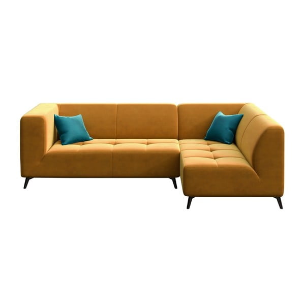 Меденожълт ъглов диван , десен ъгъл Toro - MESONICA