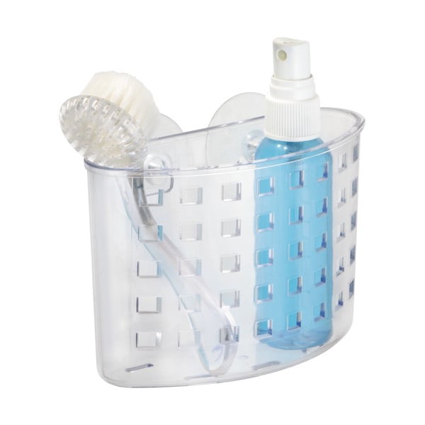 Прозрачна самозадържаща се смукателна кошница за баня - iDesign