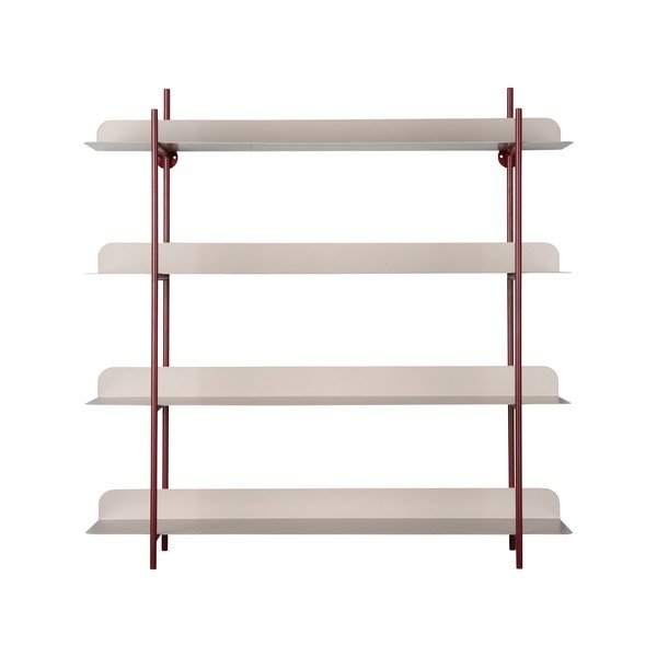 Бордо/сив на няколко нива метален стенен рафт 60 cm Reina Cuatro – PT LIVING-image-2