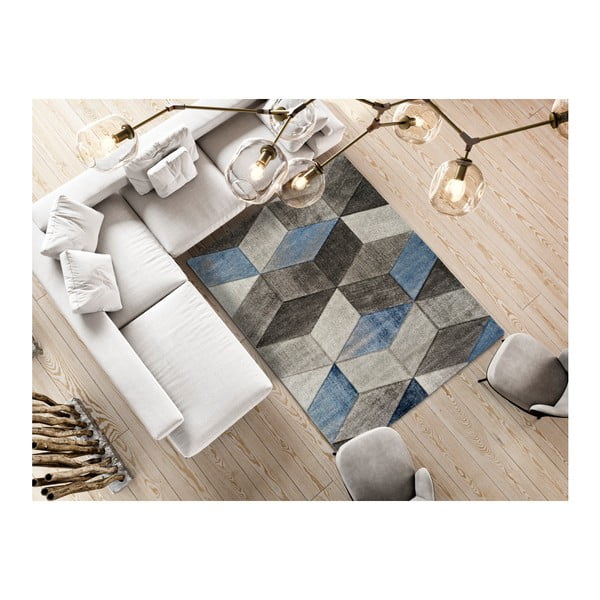 Modrošedý koberec Universal Indigo Azul Robo, 140 x 200 cm-image-1