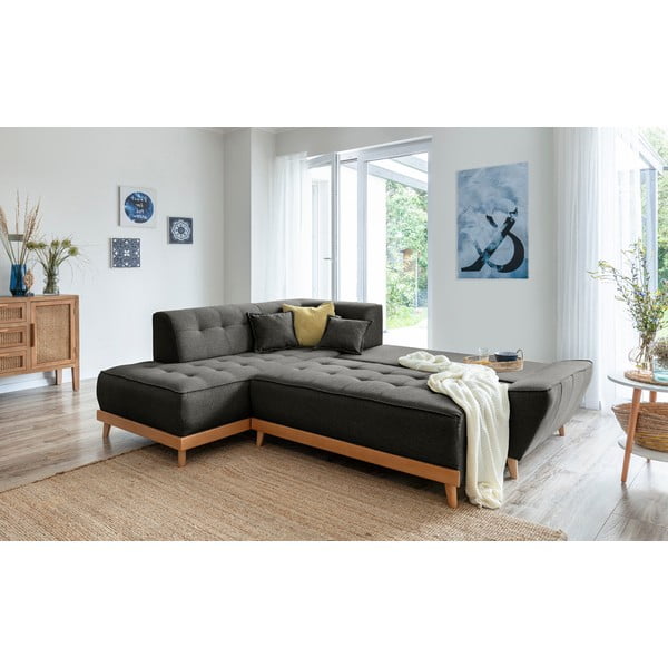 Тъмно сив ъглов разтегателен диван ляв ъгъл, Dazzling Daisy - Miuform-image-4