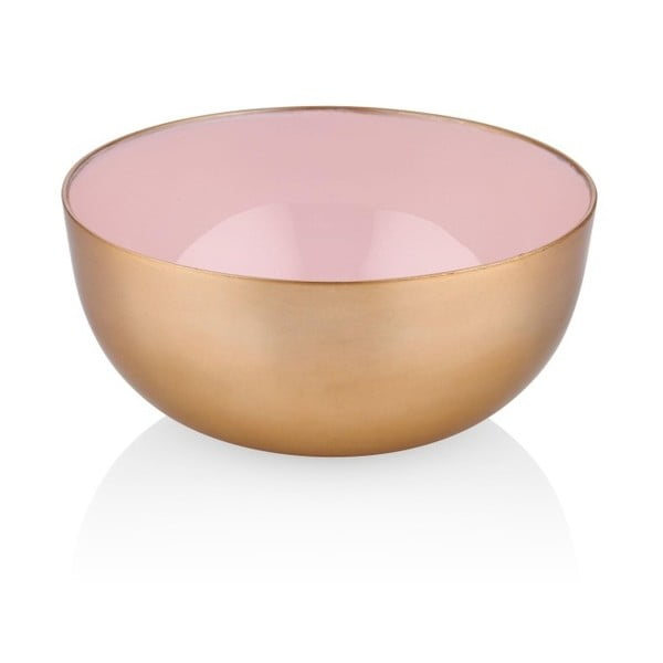 Метална купа в цвят мед и розово Minu, диаметър 16 cm - The Mia