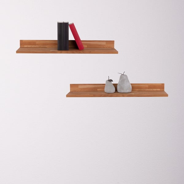 Стенен рафт за снимки от масивен дъб в естествен цвят 60 cm Kalle – Interia Home & Living-image-1